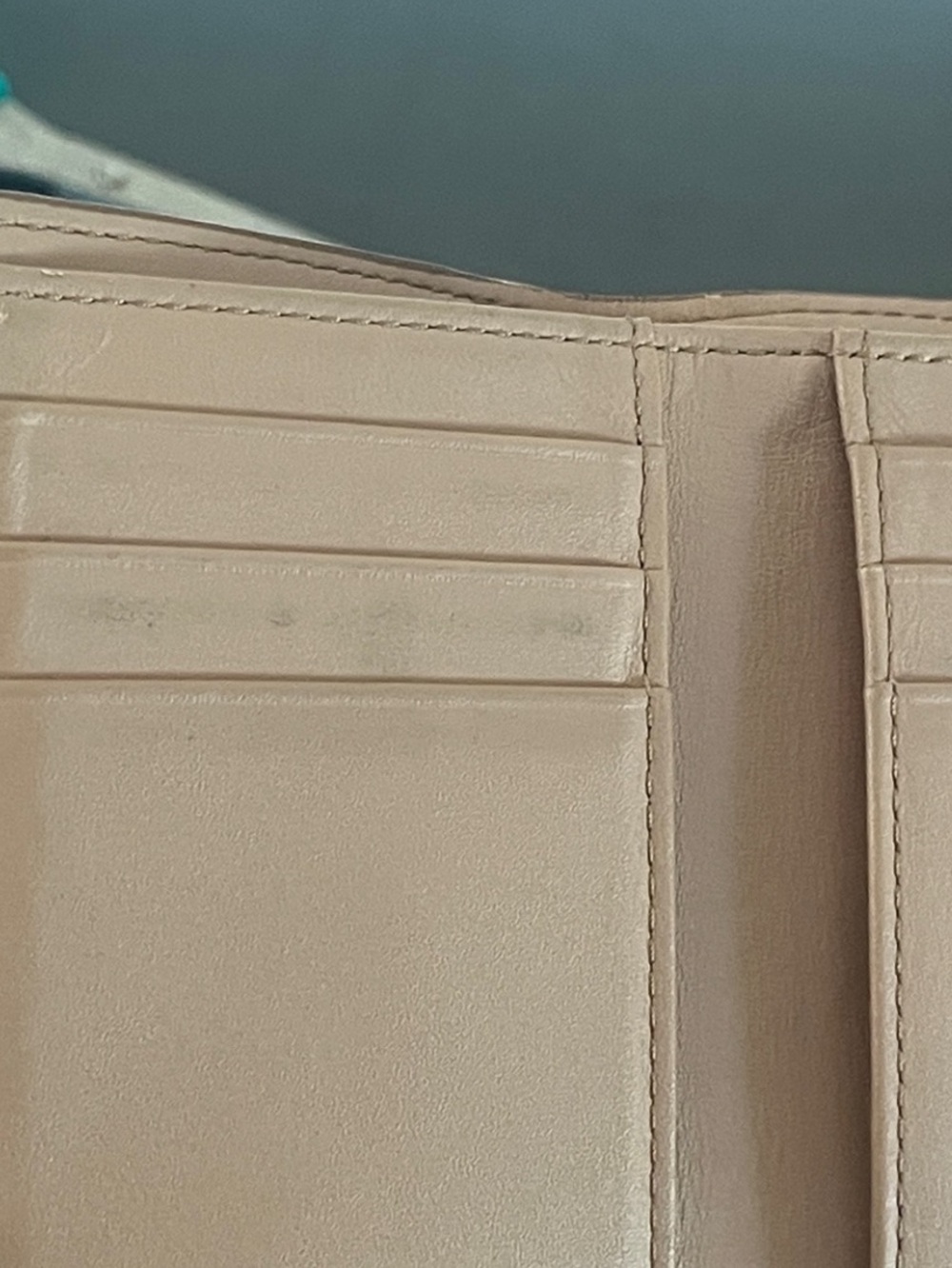 MCM Visetos Trifold Flap Snap Champange Metallic Leather Wallet - Picture 6 of 17